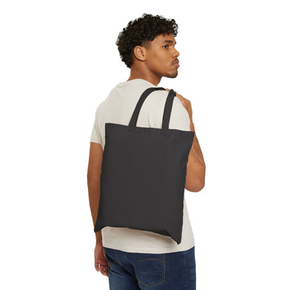 Canvas Tote Bag — Minimal Pink Floral "Wherever You Go" Eco Shopper