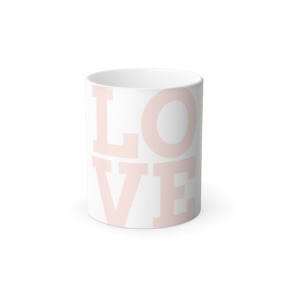 Love Color-Changing Mug — 11oz Magic Heat Reveal Coffee Cup