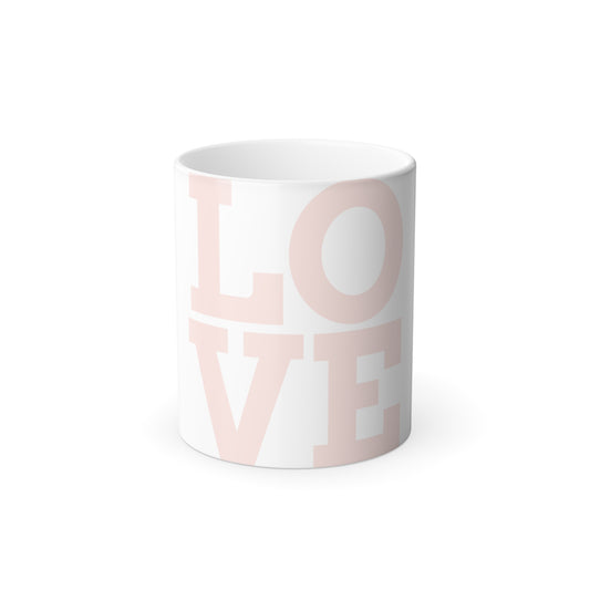 Love Color-Changing Mug — 11oz Magic Heat Reveal Coffee Cup